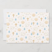 Elegant Baptism | Religious Kids Christening Party 招待状 (裏面)