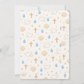 Elegant Baptism | Religious Kids Christening Party 招待状 (裏面)