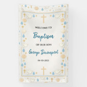 Elegant Baptism | Religious Kids Christening Party 横断幕 (縦)