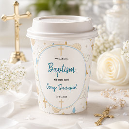Elegant Baptism | Religious Kids Christening Party 紙コップ