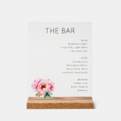 Elegant Bar Menu with Floral Touch アクリルサイン (正面)