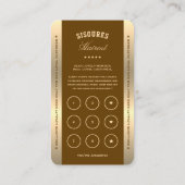 Elegant Barber Brown Barbershop Scissors Loyalty 名刺 (裏面)