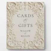 Elegant Baroque Cards & Gifts Wedding Plaque Sign フォトプラーク (正面)