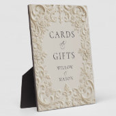 Elegant Baroque Cards & Gifts Wedding Plaque Sign フォトプラーク (側面)