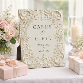Elegant Baroque Cards & Gifts Wedding Plaque Sign フォトプラーク