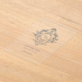 Elegant Baroque Crest Wedding Acrylic Invitation アクリル招待状 (レイダウン)