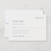 Elegant Baroque Flower Wedding RSVP Card (正面)