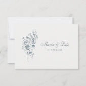 Elegant Baroque Flower Wedding RSVP Card (裏面)
