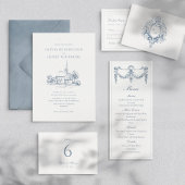 Elegant Baroque Ornament Wedding Menu メニュー