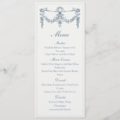 Elegant Baroque Ornament Wedding Menu メニュー (正面)