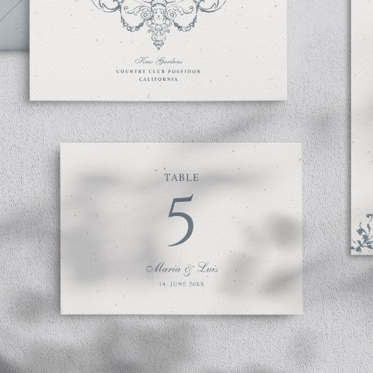 Elegant Baroque Wedding Set I Table Number Card テーブルナンバー