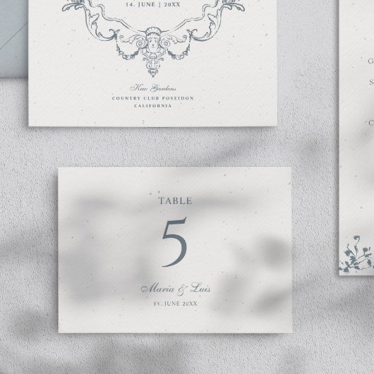 Elegant Baroque Wedding Set I Table Number Card テーブルナンバー