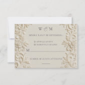 Elegant BaroqueWedding RSVP Card (正面)