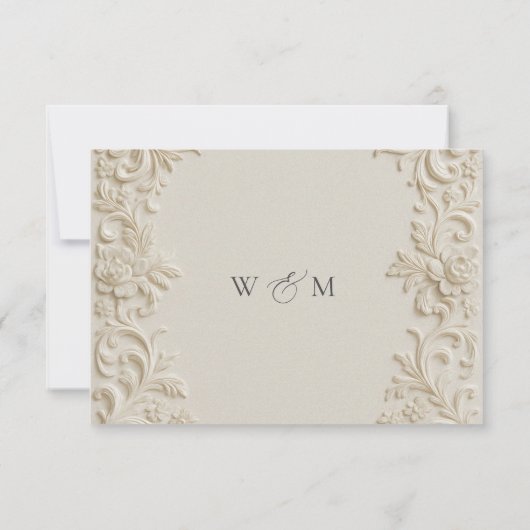 Elegant BaroqueWedding RSVP Card (裏面)