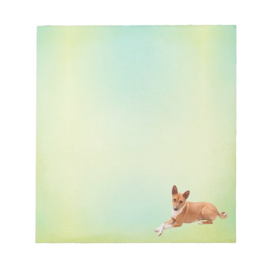 Elegant Basenji Dog Notepad ノートパッド (正面)
