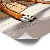 Elegant Basenji Dog Nutcracker Modern Christmas ポスター (コーナー)