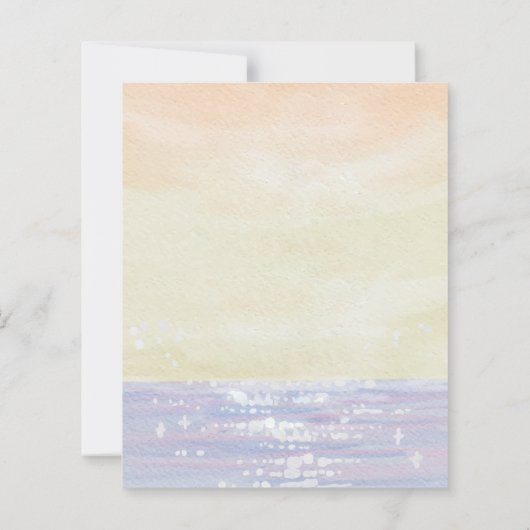 Elegant Beach Destination Wedding Save the Date (裏面)