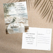 Elegant Beach Destination Wedding Save the Date シーズンポストカード