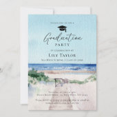 Elegant Beach Graduation Party 招待状 (正面)