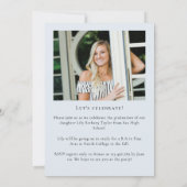 Elegant Beach Graduation Party 招待状 (裏面)