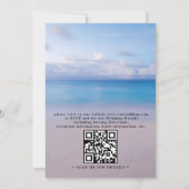 Elegant Beach Ocean Watercolor QR Code Wedding 招待状 (裏面)