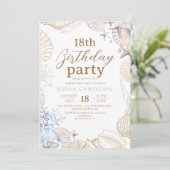 Elegant Beach Party ⎮Sea 18th Birthday 招待状 (スタンド正面)