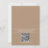 Elegant Beach Simple Minimalist QR Code Wedding 招待状 (裏面)