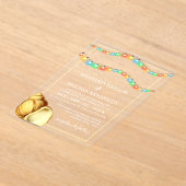 Elegant Beach Wedding アクリル招待状 (レイダウン)