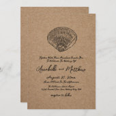 Elegant Beach Wedding 招待状 (正面/裏面)