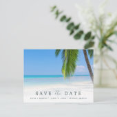 Elegant Beach Wedding Save the Date 案内ポストカード (スタンド正面)
