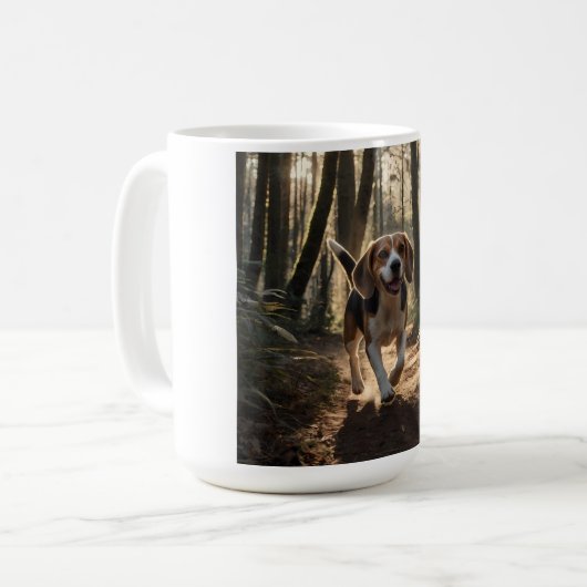Elegant Beagle Coffee Mug コーヒーマグカップ (正面左)