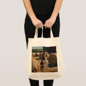 Elegant Beagle Grocery Tote トートバッグ (正面(商品))