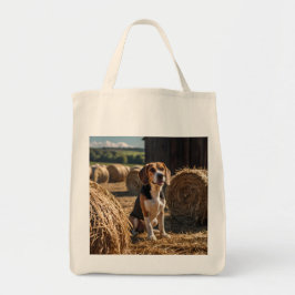 Elegant Beagle Grocery Tote トートバッグ