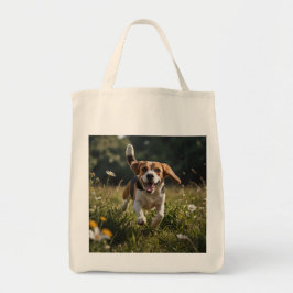 Elegant Beagle Grocery Tote トートバッグ