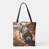 Elegant Beagle Shoulder Tote トートバッグ (裏面)