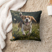 Elegant Beagle Throw Pillow クッション (ブランケット)