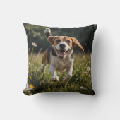 Elegant Beagle Throw Pillow クッション (正面)