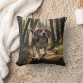 Elegant Beagle Throw Pillow クッション (ブランケット)