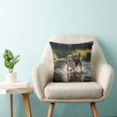 Elegant Beagle Throw Pillow クッション (椅子)