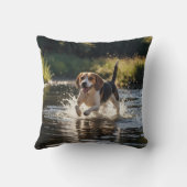 Elegant Beagle Throw Pillow クッション (裏面)