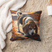 Elegant Beagle Throw Pillow クッション (ブランケット)