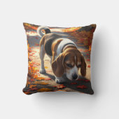Elegant Beagle Throw Pillow クッション (正面)