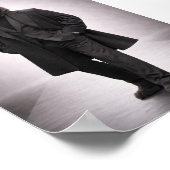 Elegant Bear in Classic Dark Suit Portrait ポスター (角)