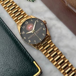 Elegant beautiful classic botanical 腕時計<br><div class="desc">Vintage Style Floral Monogram Letters with Couple's Names & Initials – Timeless Elegance Celebrate love with this Vintage Style Floral Monogram featuring beautifully crafted initials and couple’s names. Inspired by classic botanical illustrations, this design blends romantic floral elements with elegant typography for a truly timeless look. Perfect for weddings, anniversaries,...</div>