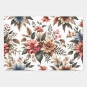 Elegant & beautiful floral design wrapping paper ラッピングペーパーシート (正面3)