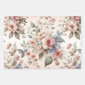 Elegant & beautiful floral design wrapping paper ラッピングペーパーシート (正面)