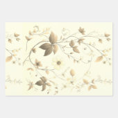 Elegant & beautiful floral design wrapping paper ラッピングペーパーシート (正面3)
