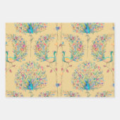 Elegant beautiful peacock watercolour ラッピングペーパーシート (正面3)