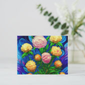 Elegant Beautiful Peony Collection ポストカード (スタンド正面)