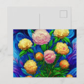 Elegant Beautiful Peony Collection ポストカード (正面/裏面)
